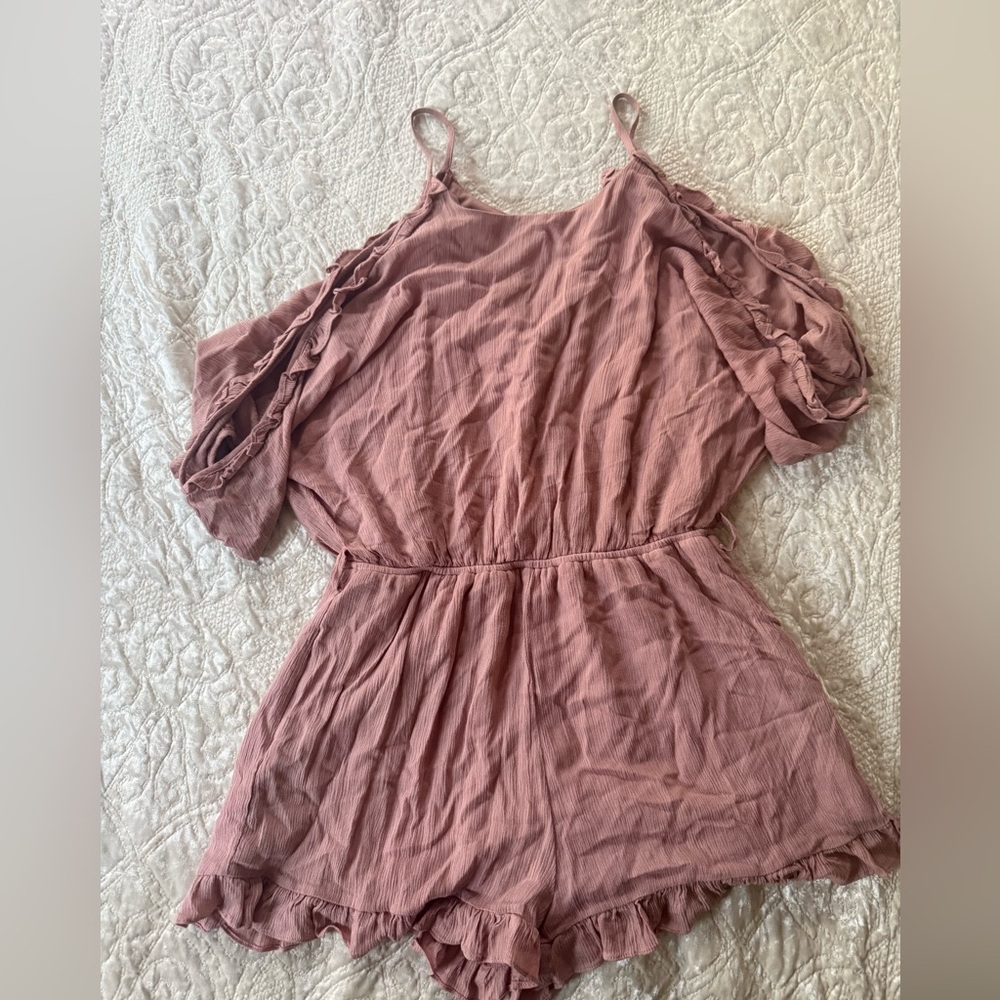 Pink Flowy Romper